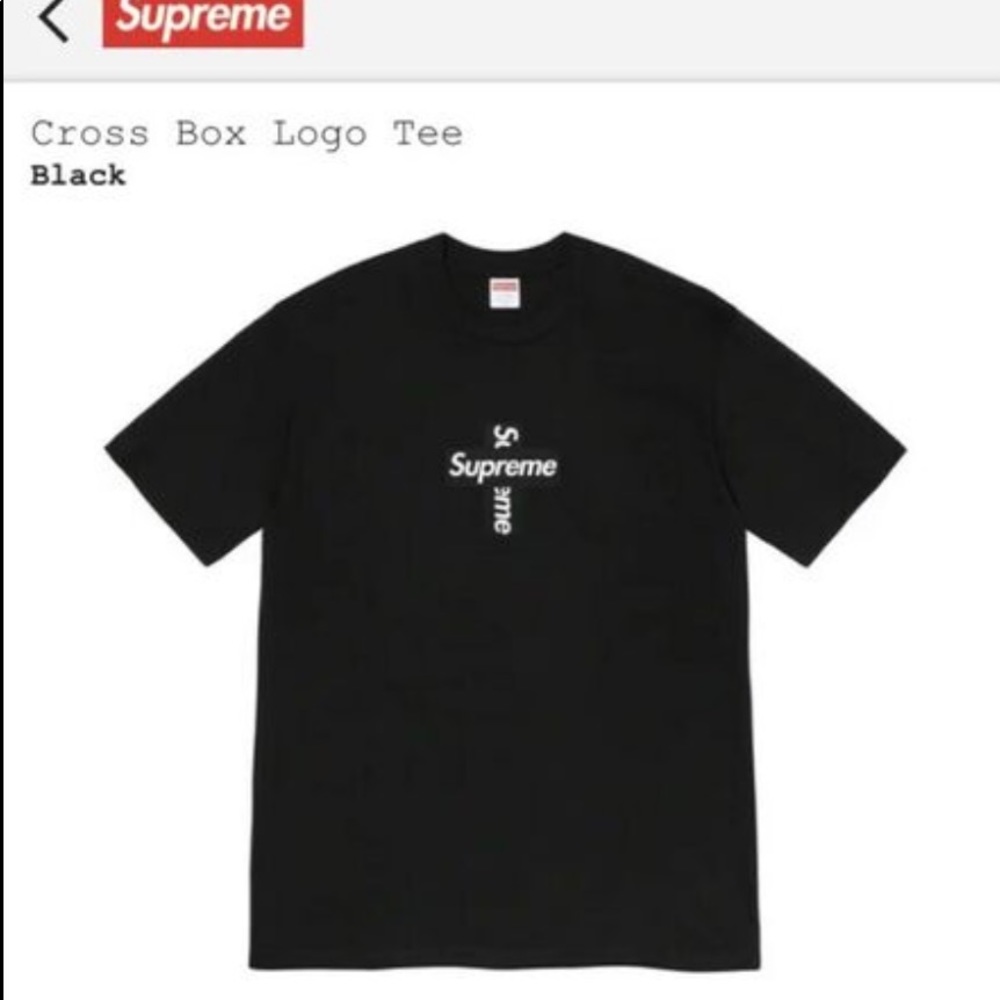 BRAND NEW SUPREME CROSS BOX LOGO SHIRT